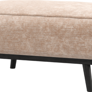 Puf WOOOD Statement, chenillevelour, natur, H40ÃB80ÃD55 cm, blød fodskammel/ekstra siddeplads